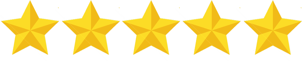 A bright golden star with a shiny, faceted design.